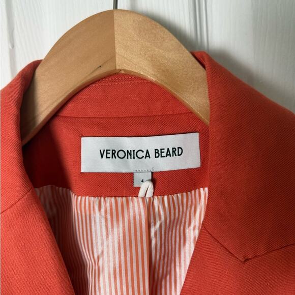 Veronica Beard Miller Stretch-Linen Dickey Jacket 4 - Picture 9 of 12